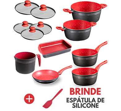 Kit Kit 12 Peças Redsilver