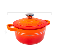 Caçarola Supreme Laranja 24 cm RedSilver