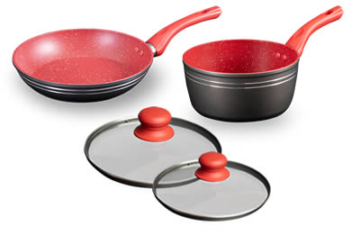 Kit Kit 4 Peças Frigideira + Panela Redsilver